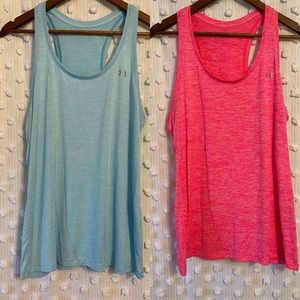 Under Armour tank tops size large, two sold as lot